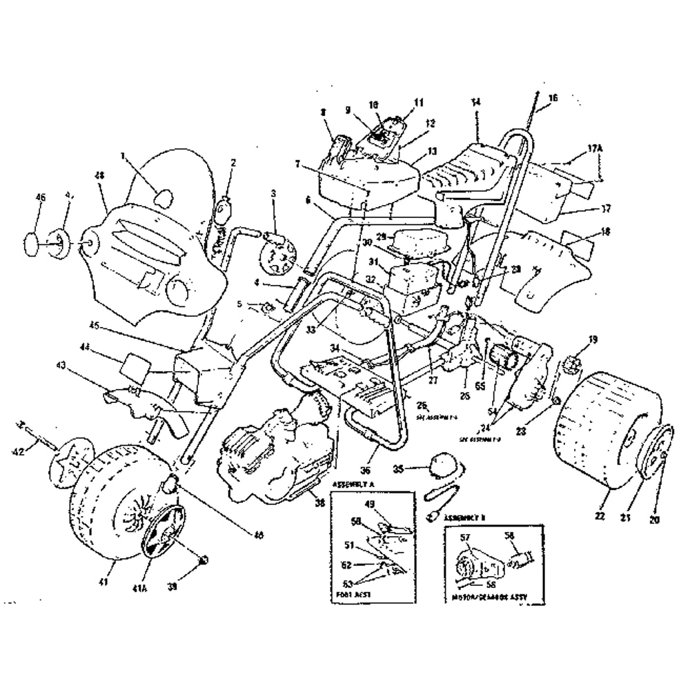 Replacement Parts Diagram and Parts List for 0204  Power Wheels Ride-On Cars